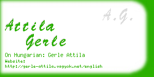 attila gerle business card
